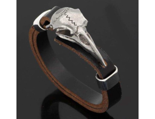 Bird Skull Bracelet in Viking Pouch