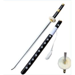 Black with White Crosses (Black Handle) Foam Sword