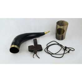 Horn with Metal Fittings and All Accessories