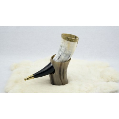 Horn with Metal Fittings and All Accessories