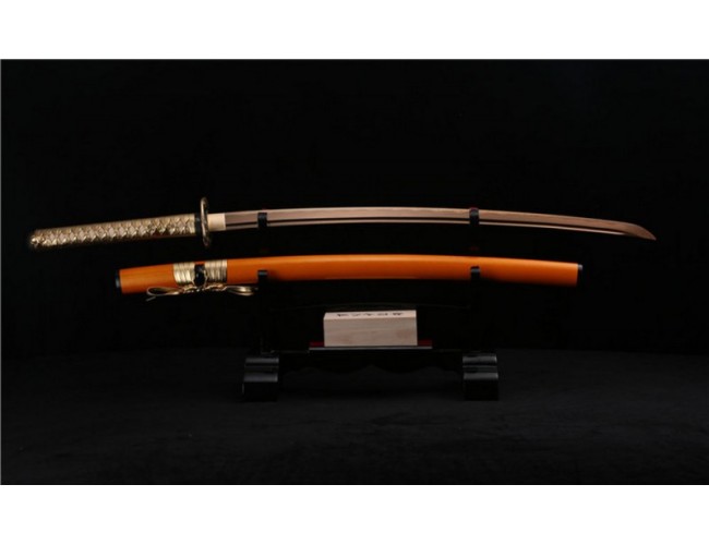 Shibui Handforged Katana in Clay Tempered Damascus Steel