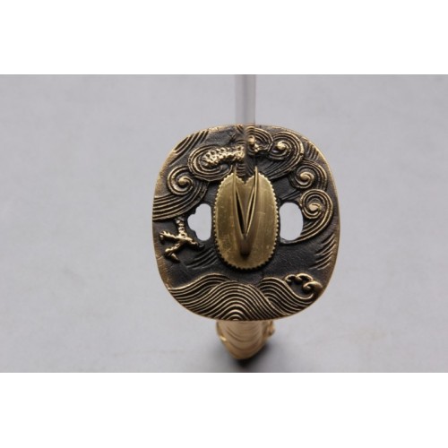 Shibui Handforged Katana in Clay Tempered Damascus Steel