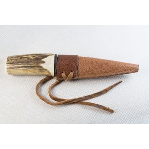 Genuine Stag Antler Sgian Dubh Straight (Stainless Steel)