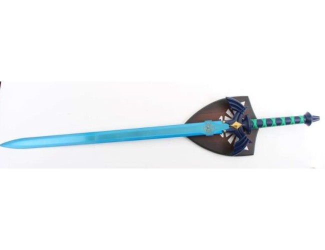 Blue sword with Striped Green Handle